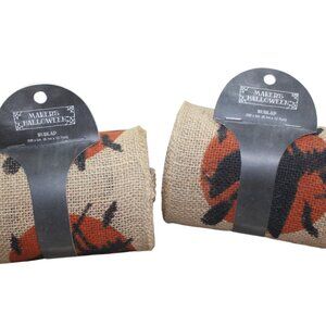 Makers Halloween Witch Burlap 5" Rolls Decor Crafting 20ft Set of 2 NWT RARE